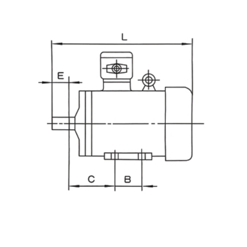 機座帶底腳、端蓋上無凸緣的電動機(B3)